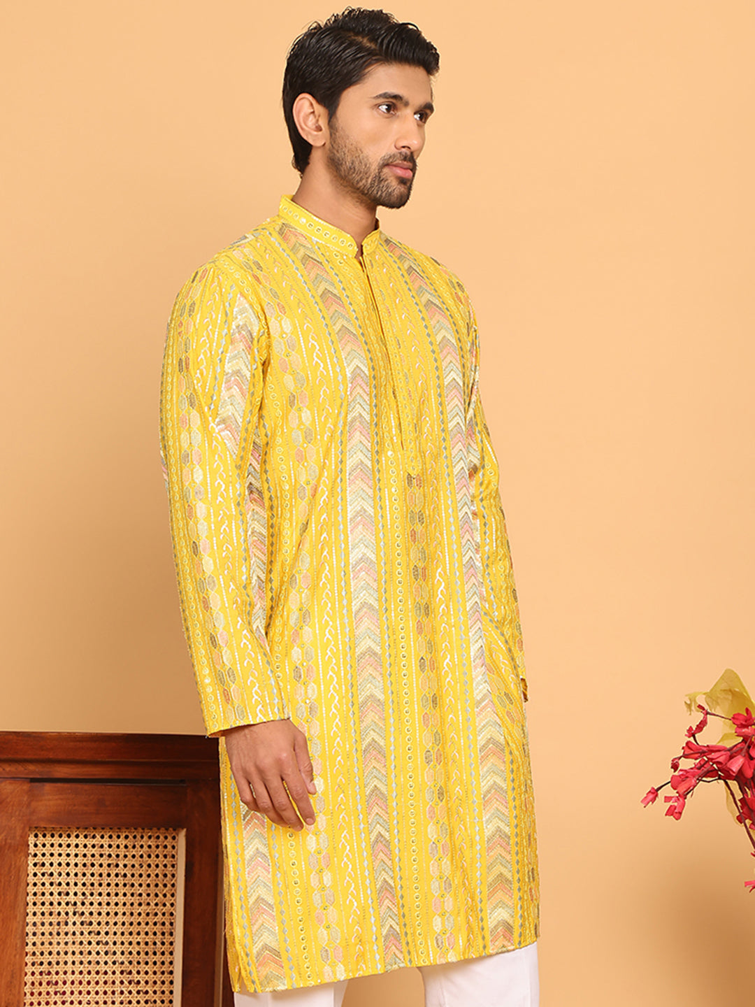 Embroidered And Sequins Kurtas For Men