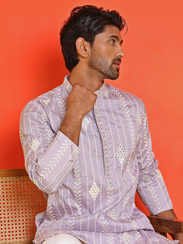 Embroidery And Mirror Work Straight Kurtas.