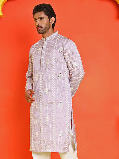 Embroidery And Mirror Work Straight Kurtas.