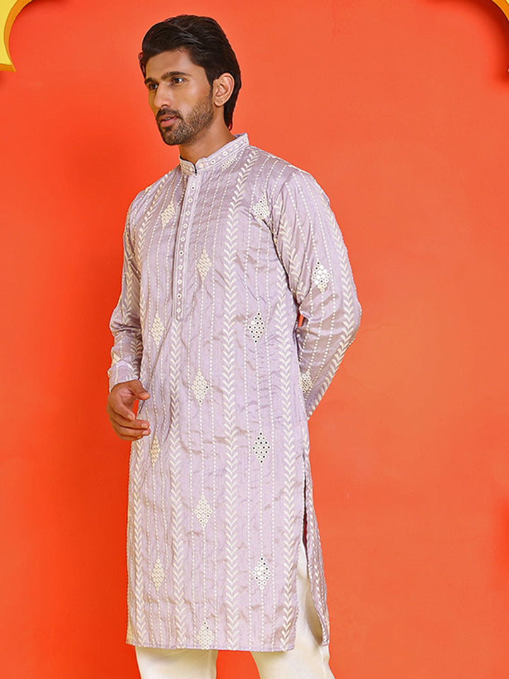 Embroidery And Mirror Work Straight Kurtas.