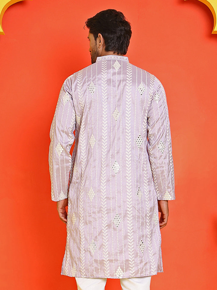 Embroidery And Mirror Work Straight Kurtas.