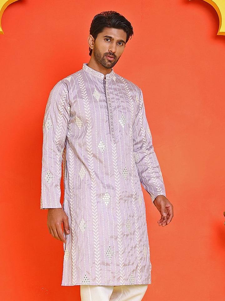 Embroidery And Mirror Work Straight Kurtas.
