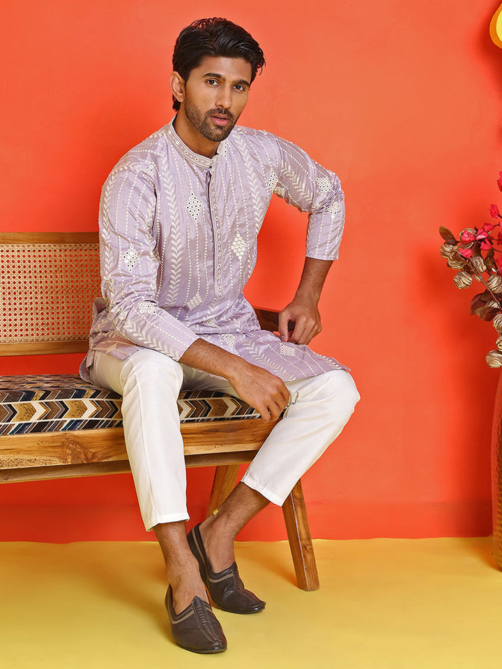 Embroidery And Mirror Work Straight Kurtas.