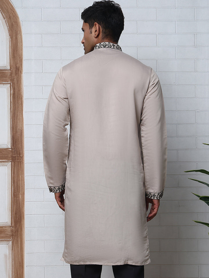 Embroidered &amp; Sequins Kurta For Men