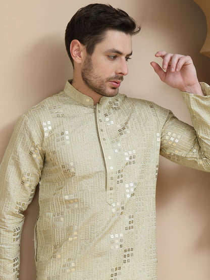 Embroidered & Sequins Kurtas For Men