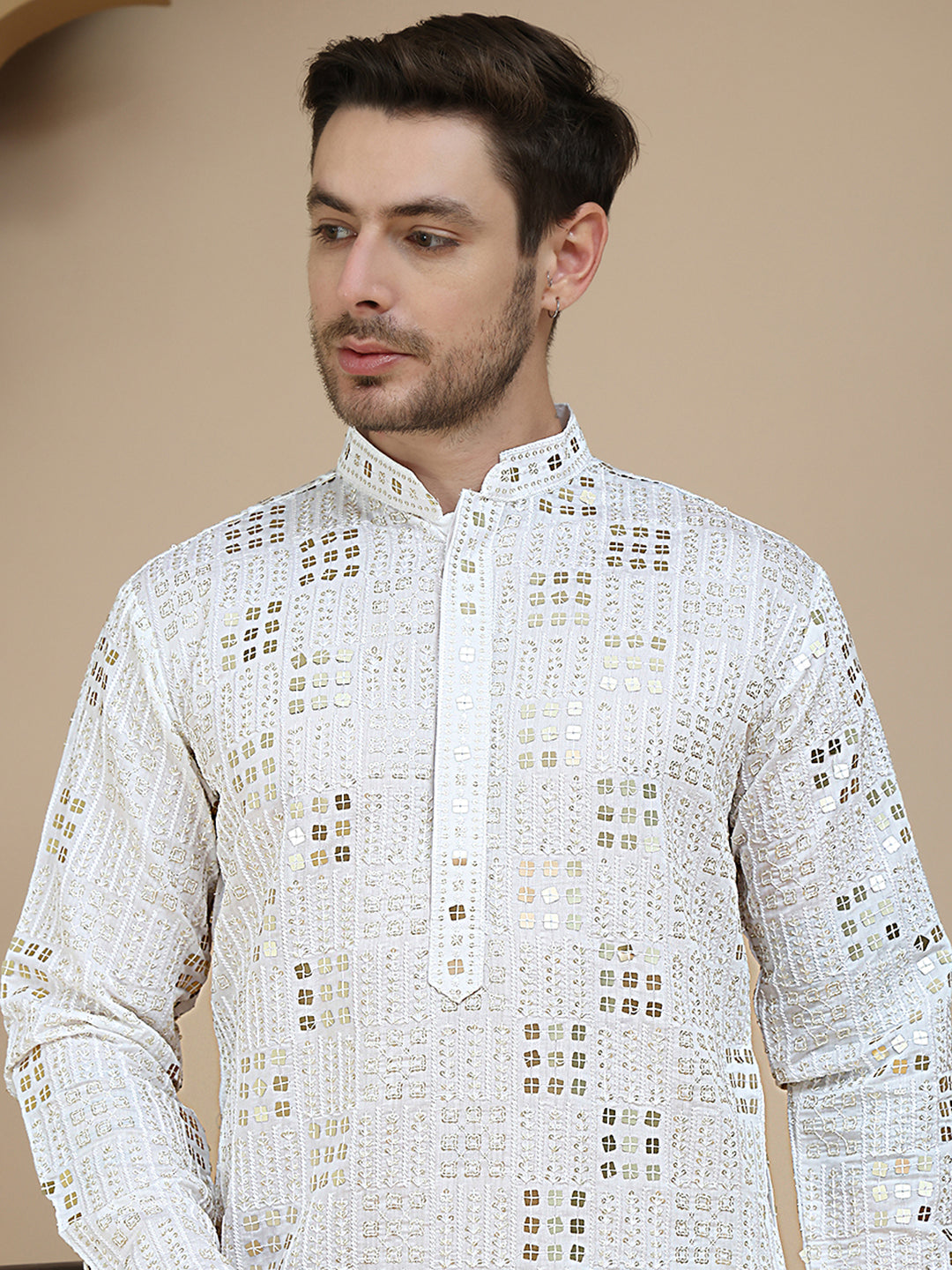 Embroidered & Sequins Kurtas For Men