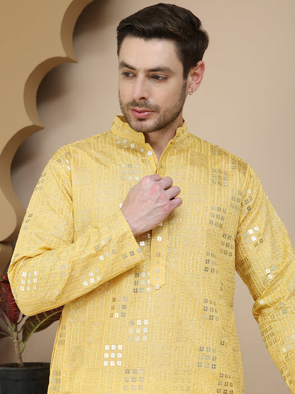 Embroidered & Sequins Kurtas For Men
