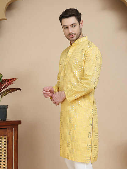 Embroidered & Sequins Kurtas For Men