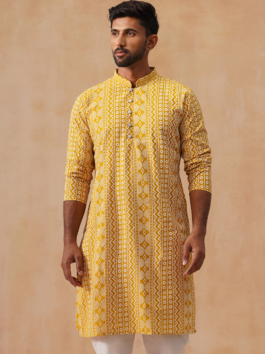 Silk Blend Embroidered Kurta