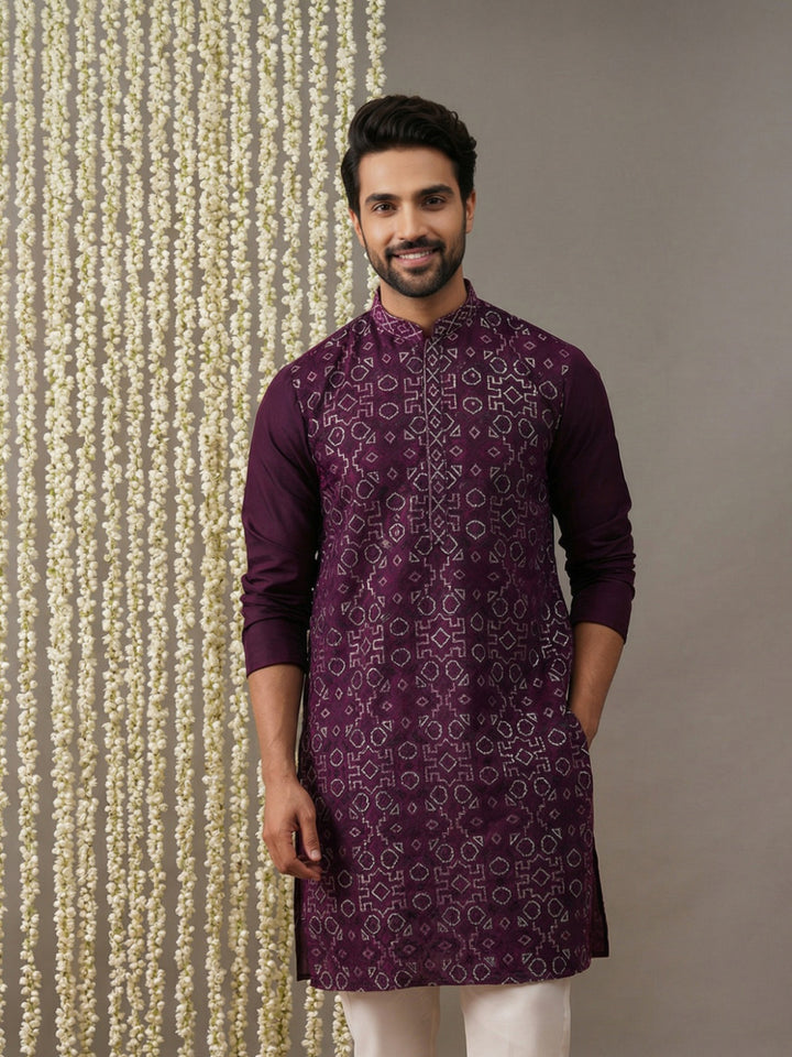 Ethnic Kurta In Luxurious Silk Blend