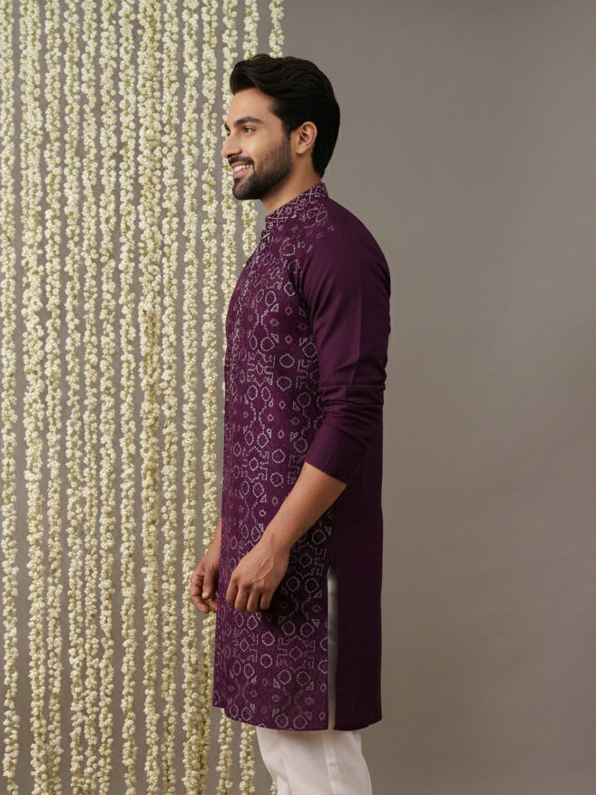 Ethnic Kurta In Luxurious Silk Blend