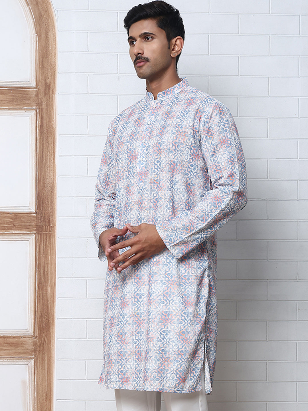 Printed And Embroidered Kurta