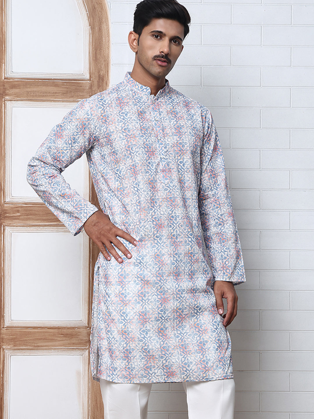 Printed And Embroidered Kurta