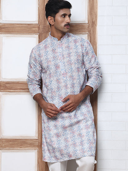 Printed And Embroidered Kurta