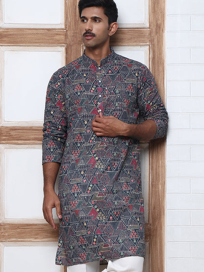 Printed And Embroidered Kurta