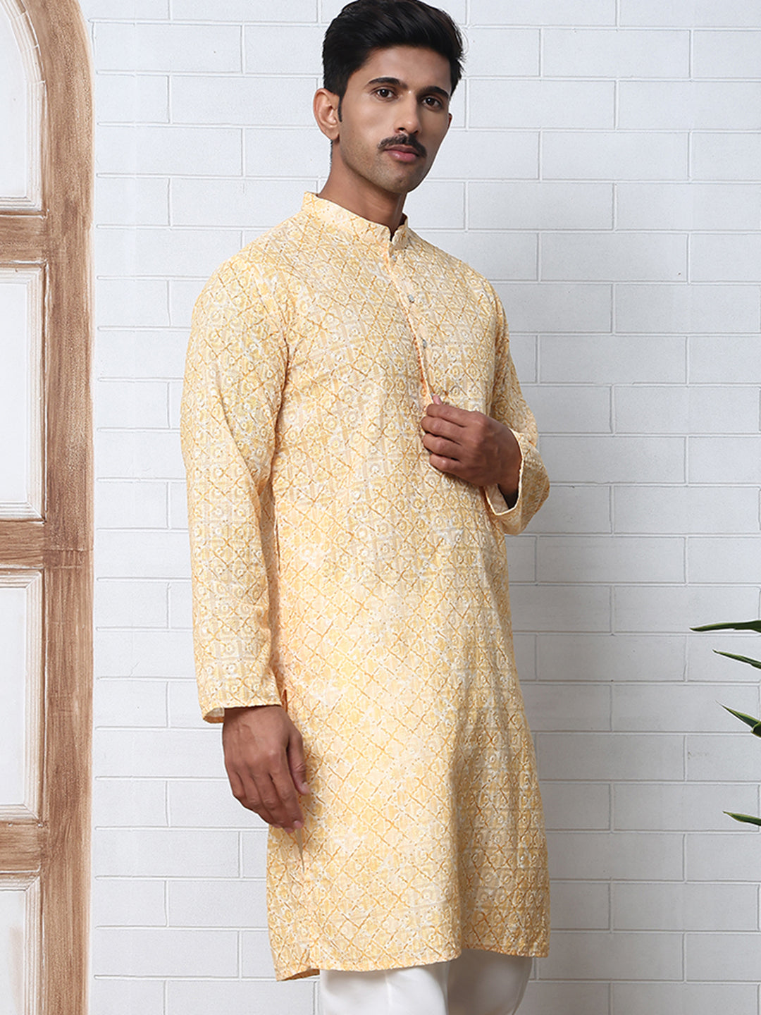 Printed And Embroidered Kurta