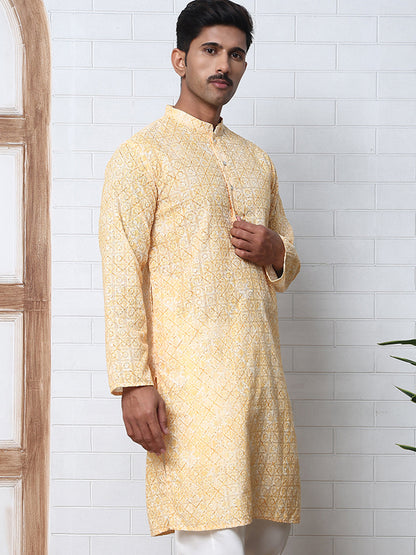 Printed And Embroidered Kurta