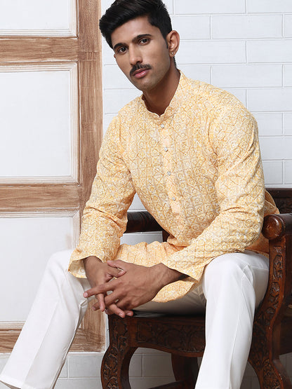 Printed And Embroidered Kurta