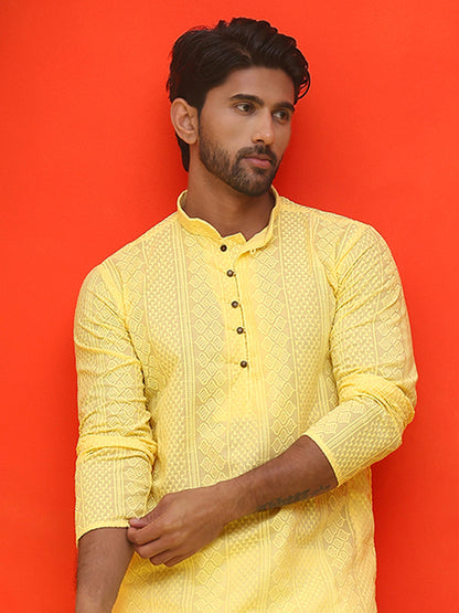 Embroidered Cotton Kurtas For Men