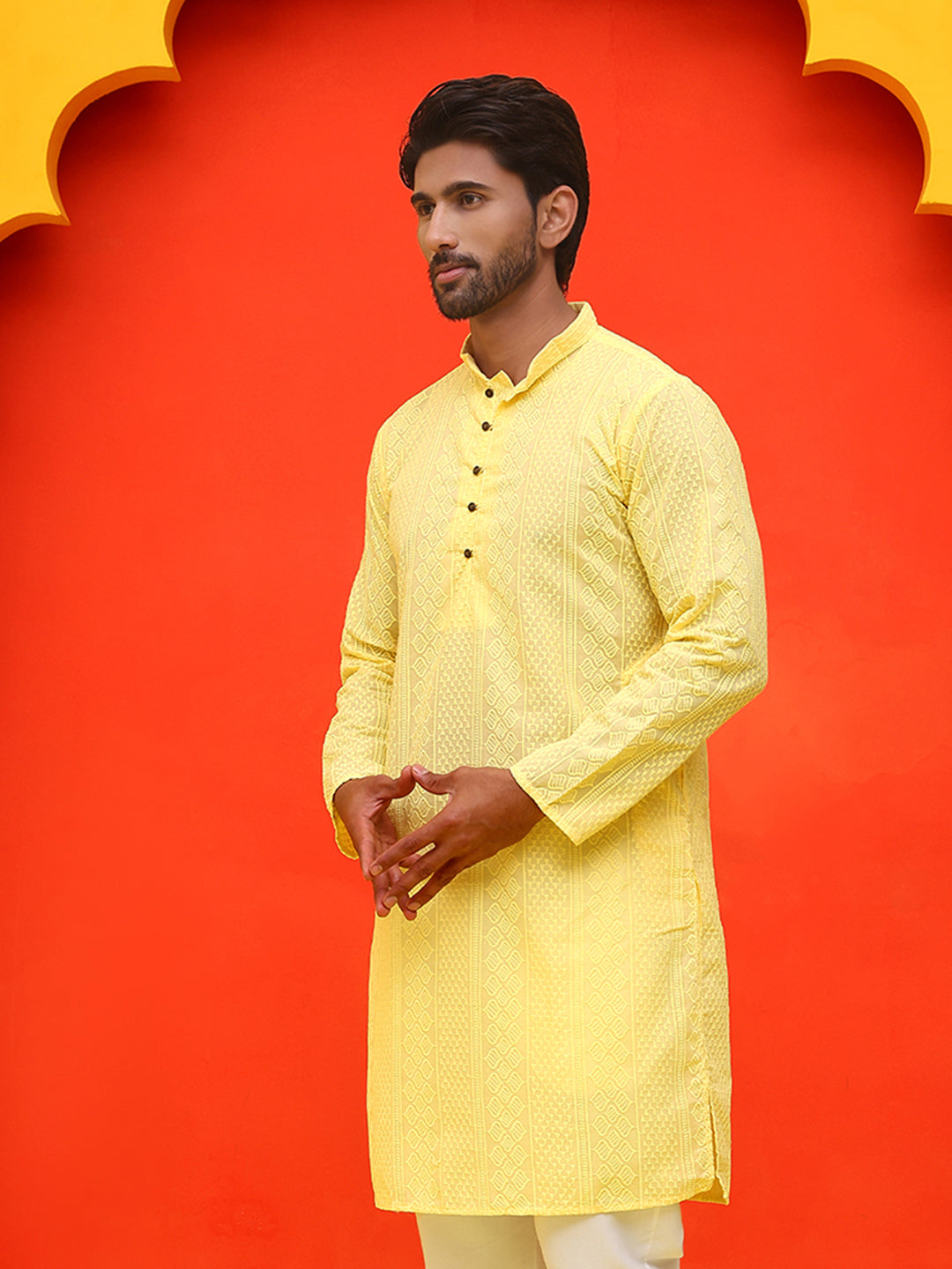 Embroidered Cotton Kurtas For Men