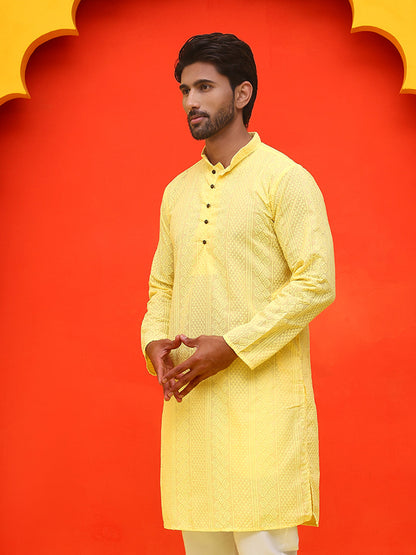 Embroidered Cotton Kurtas For Men