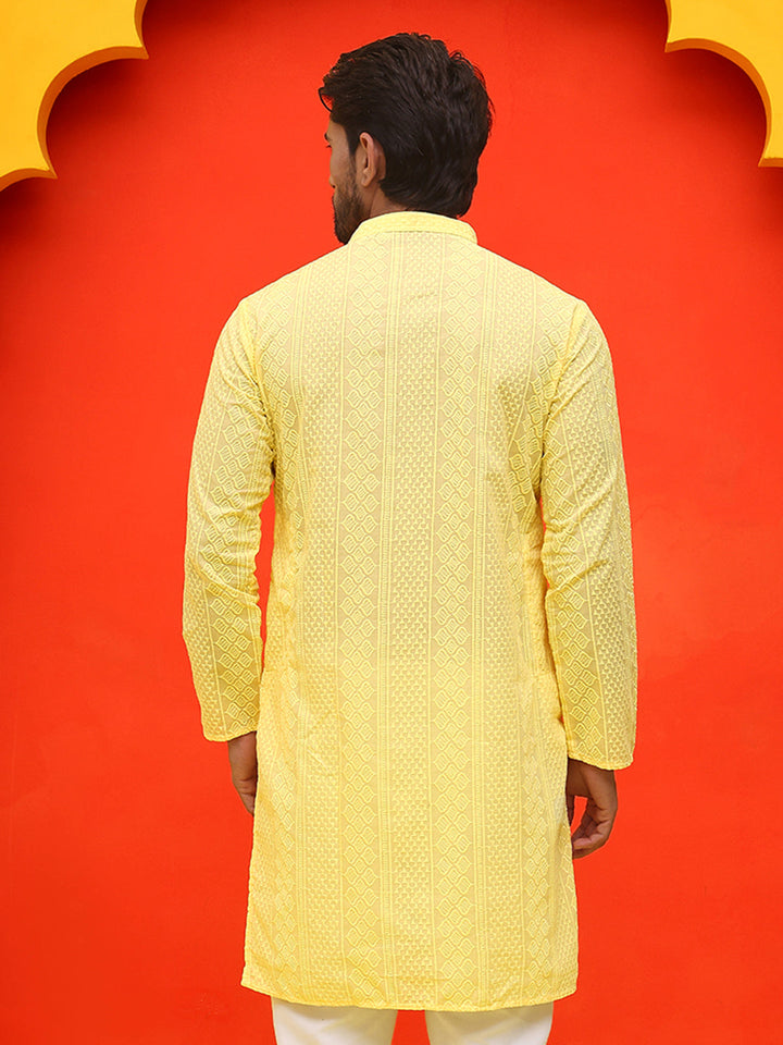 Embroidered Cotton Kurtas For Men