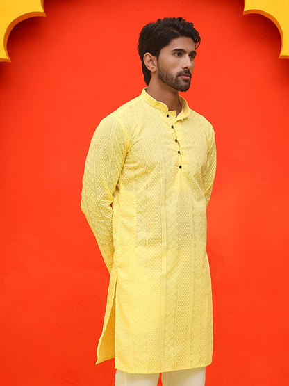 Embroidered Cotton Kurtas For Men