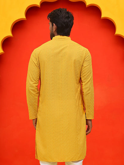 Embroidered Cotton Kurtas For Men