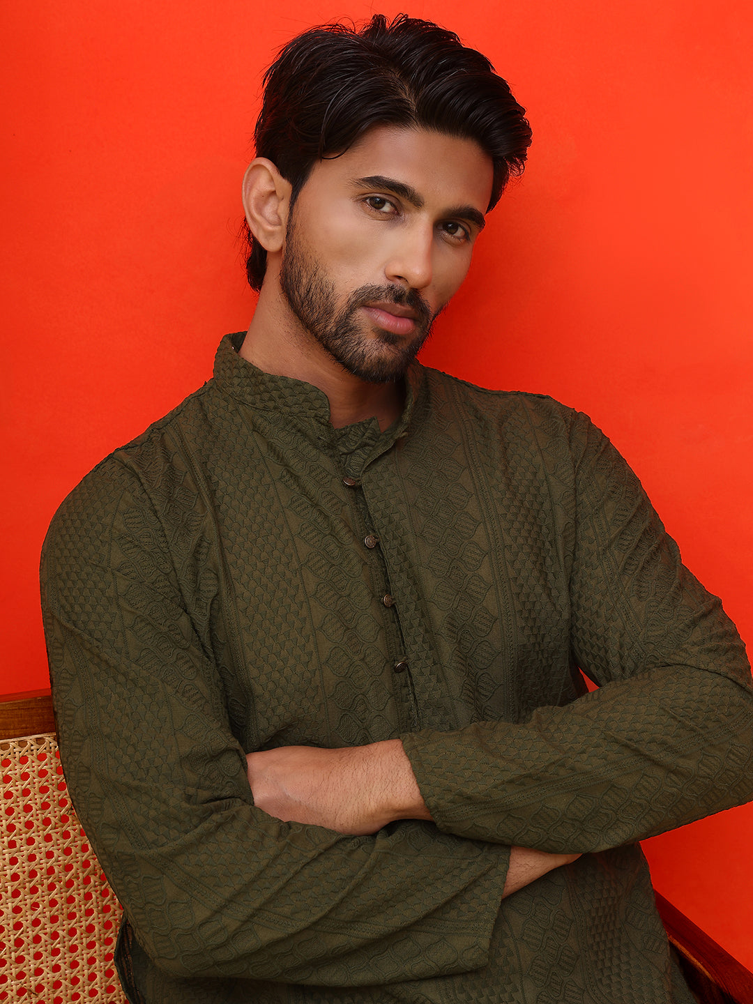 Embroidered Cotton Kurtas For Men