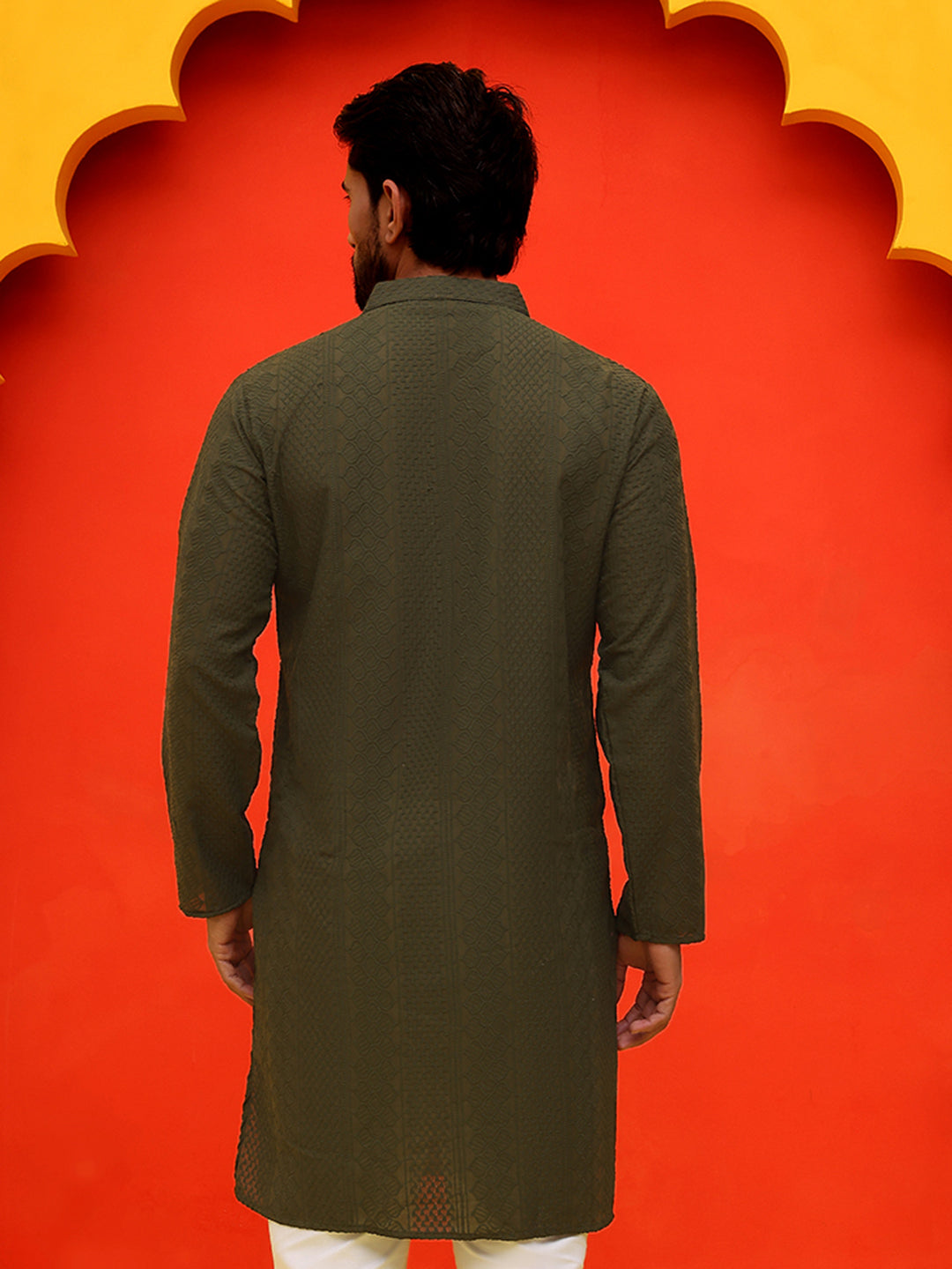 Embroidered Cotton Kurtas For Men