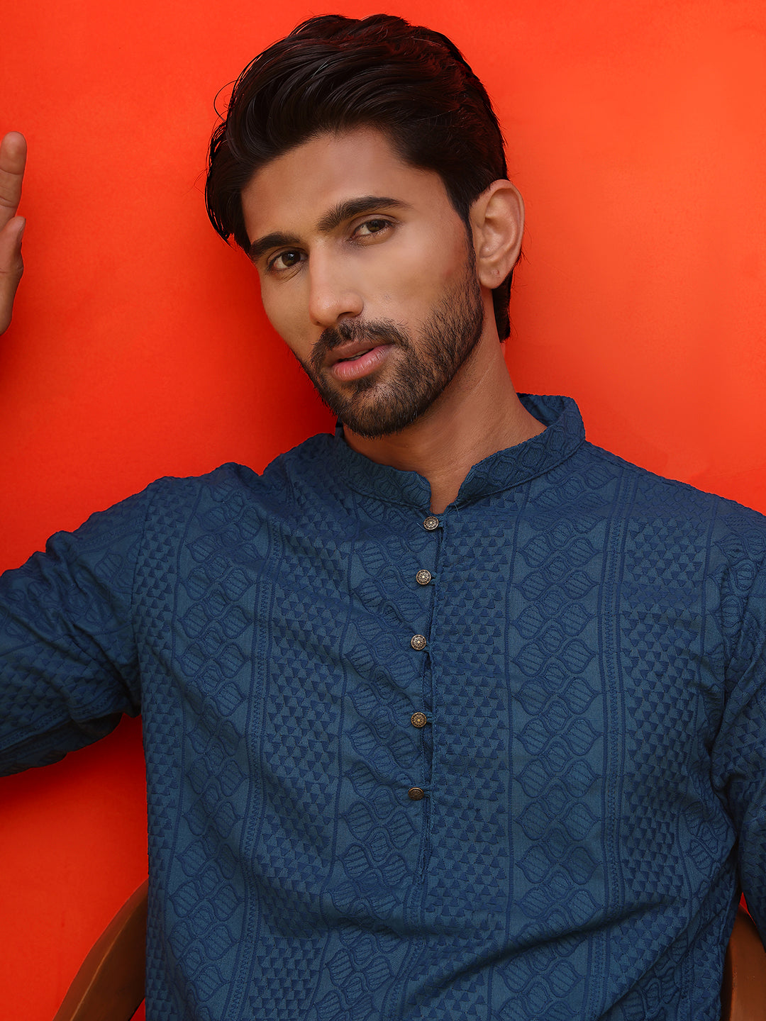 Embroidered Cotton Kurtas For Men