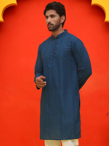 Embroidered Cotton Kurtas For Men