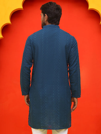 Embroidered Cotton Kurtas For Men