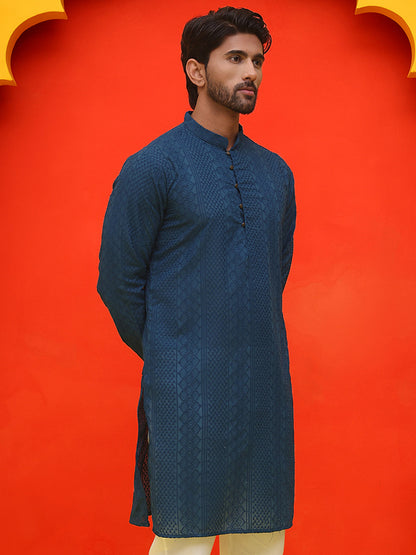 Embroidered Cotton Kurtas For Men