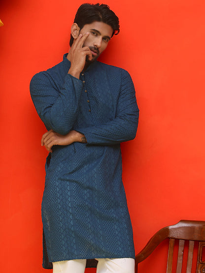 Embroidered Cotton Kurtas For Men