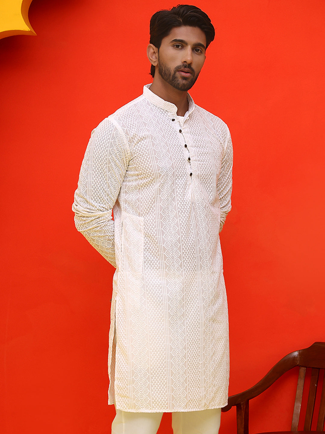 Embroidered Cotton Kurtas For Men