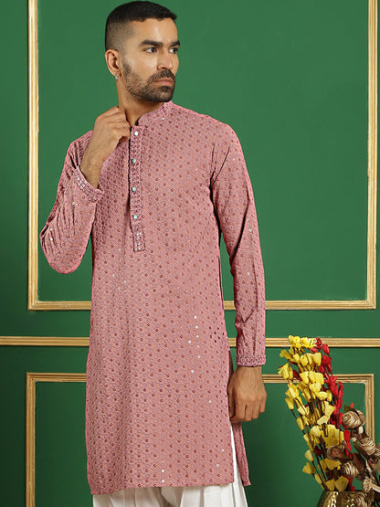 Sequin Embroidered Pure Cotton Kurtas