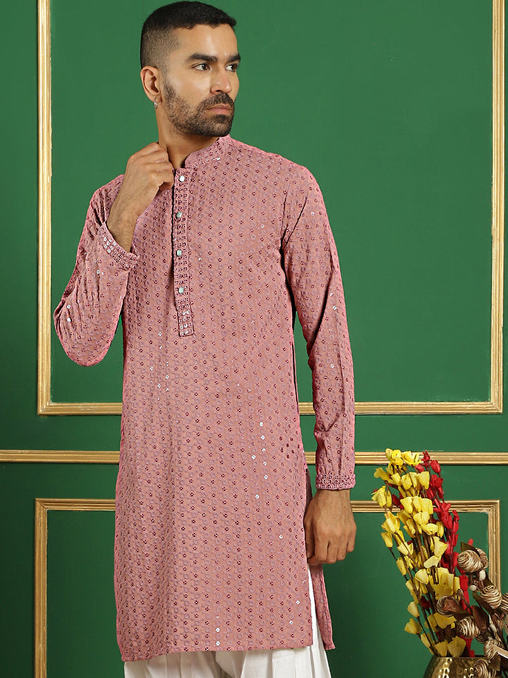 Sequin Embroidered Pure Cotton Kurtas