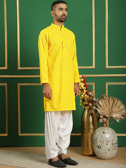 Sequin Embroidered Pure Cotton Kurtas