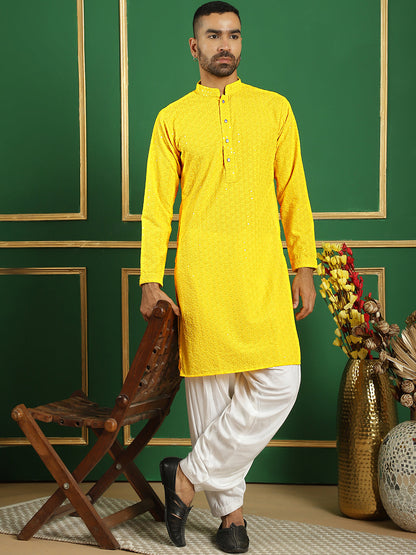 Sequin Embroidered Pure Cotton Kurtas