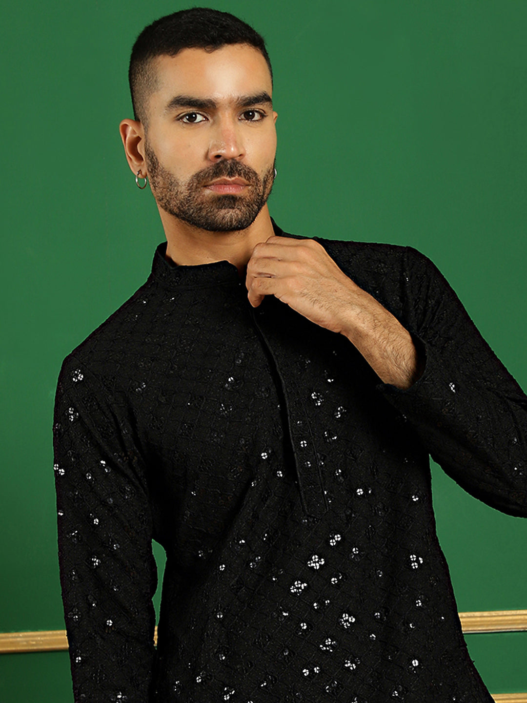 Sequin Embroidered Pure Cotton Kurtas