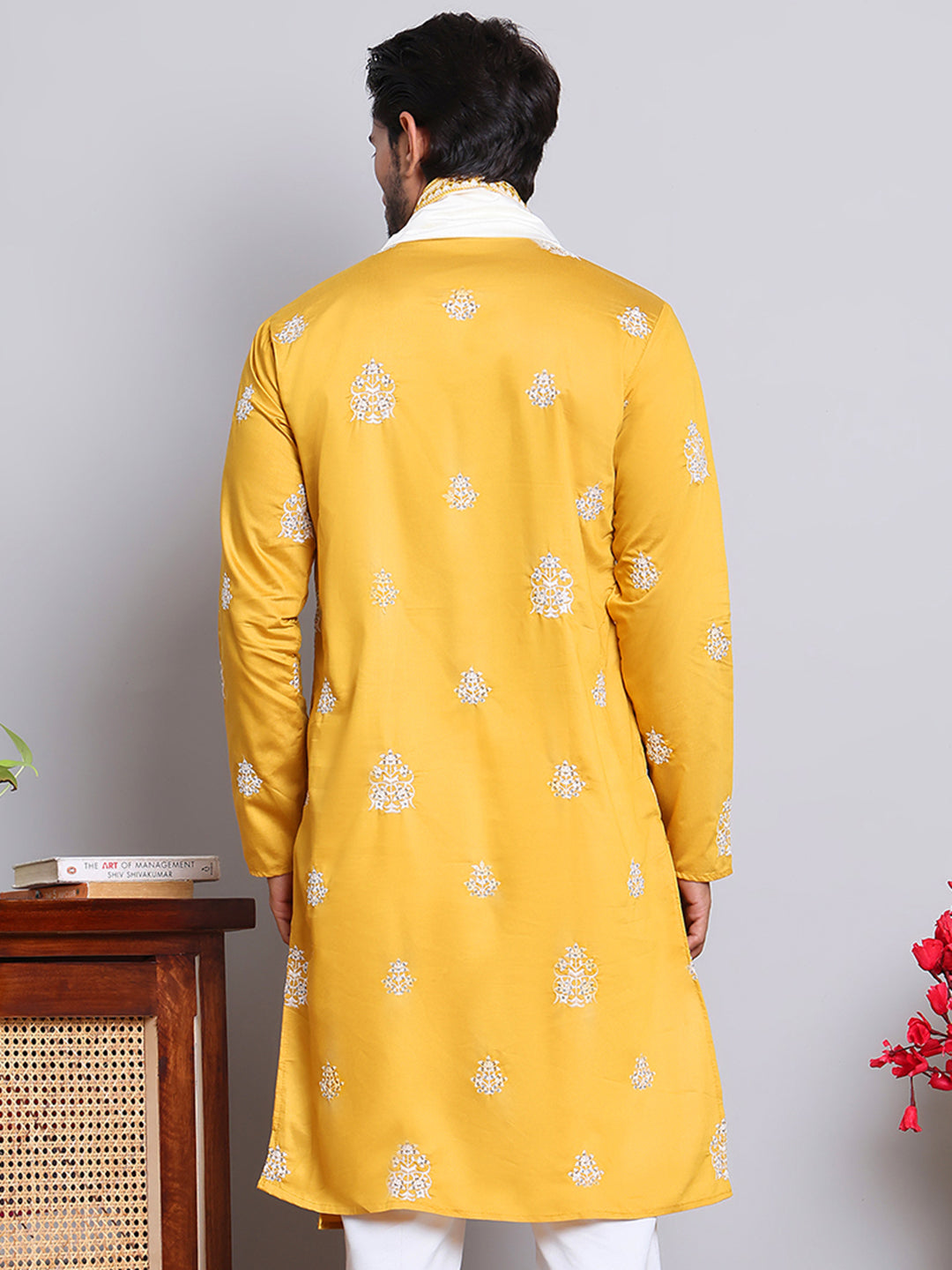 Embroidered &amp; Sequin Kurta With Dupatta