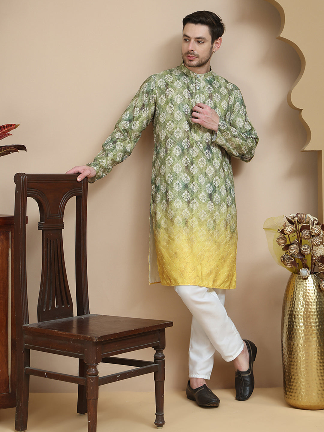 Digital Printed Kurta Pyjama Set