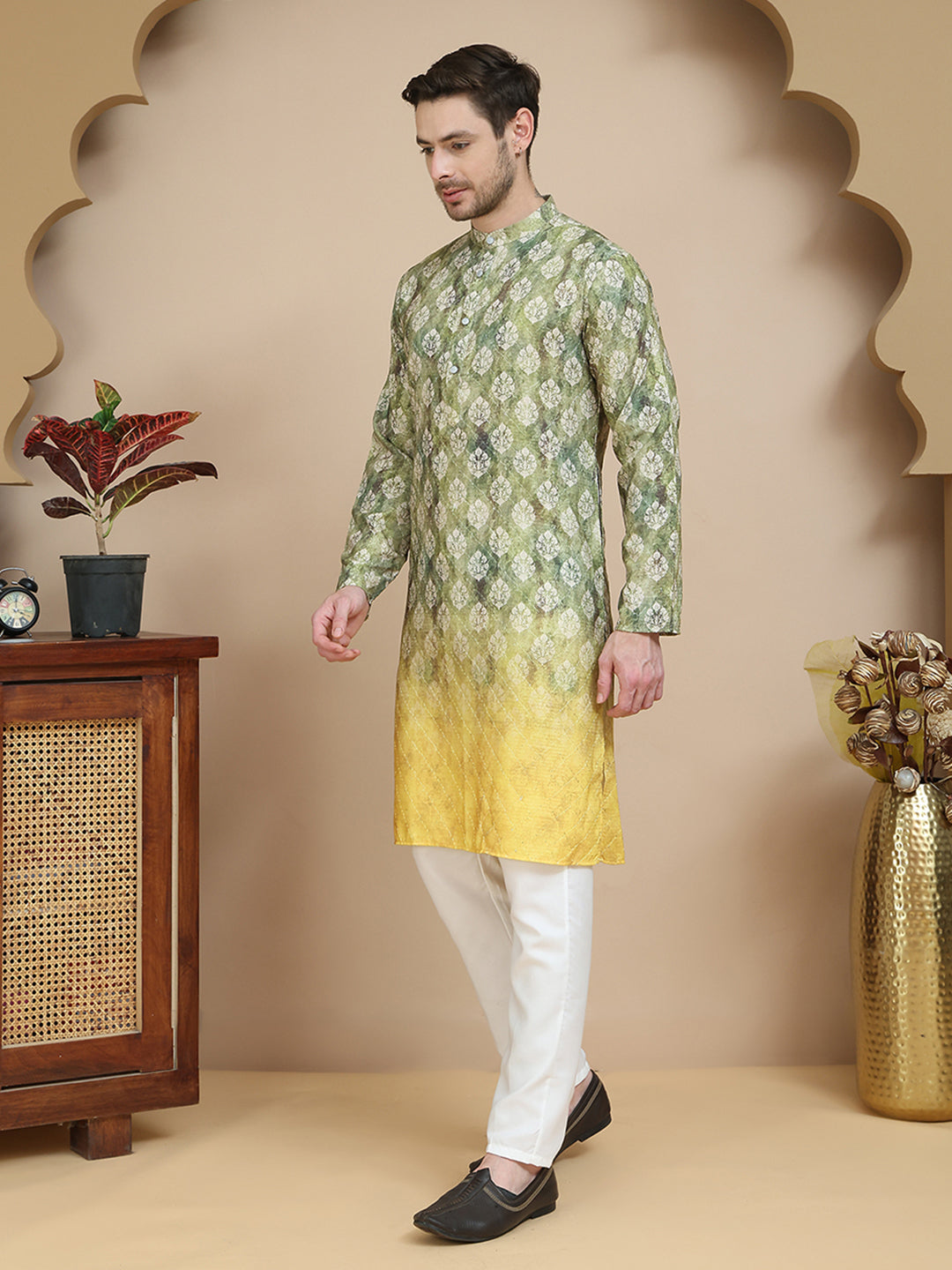 Digital Printed Kurta Pyjama Set