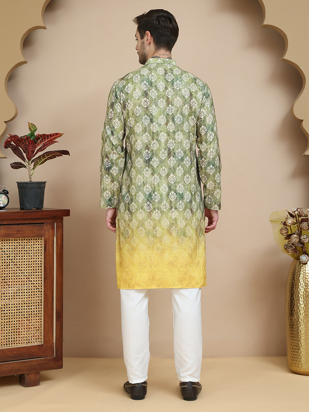 Digital Printed Kurta Pyjama Set