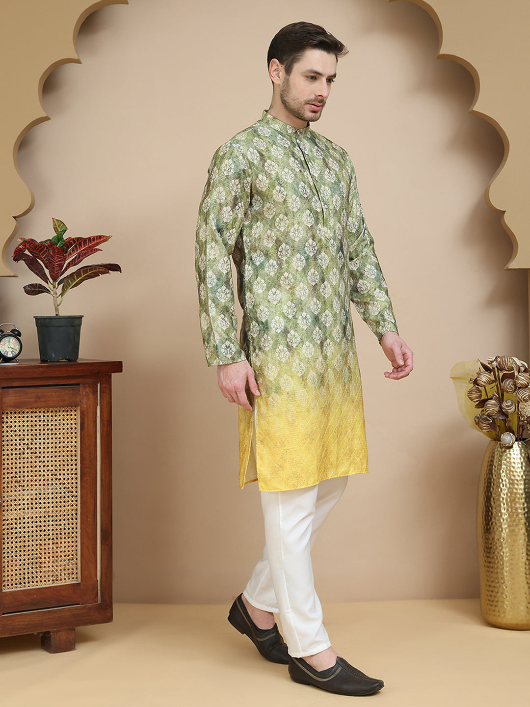 Digital Printed Kurta Pyjama Set