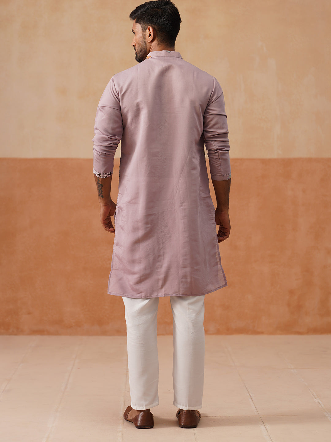 Floral Embroidered And Sequins Kurta Set