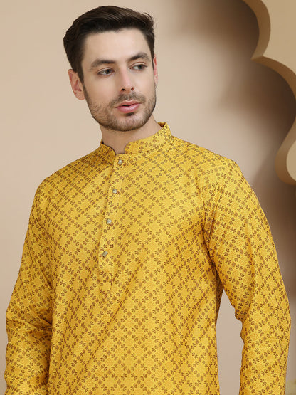 Jacquard Silk Straight Kurta Pyjama Set