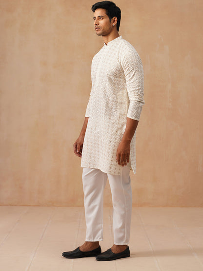 Men’S Ethnic Cotton Embroidered Kurta Pyjama