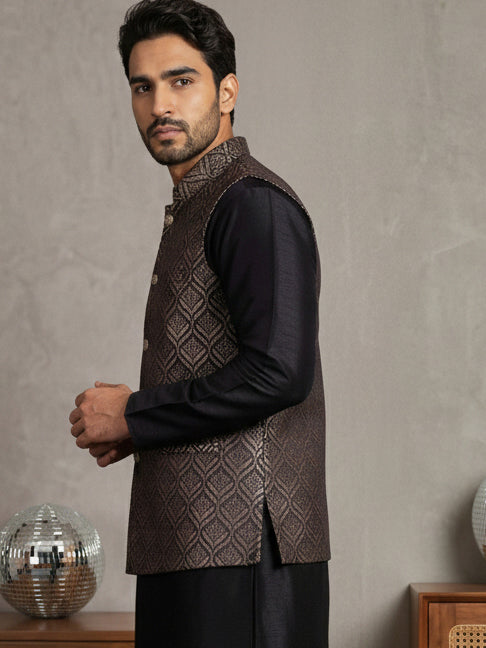 Woven Design Nehru Jacket